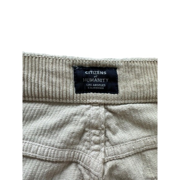 Citizens of Humanity Jeans SZ 31 Corduroy Khaki Beige Olivia Hi Rise Slim Ankle - Picture 4 of 7